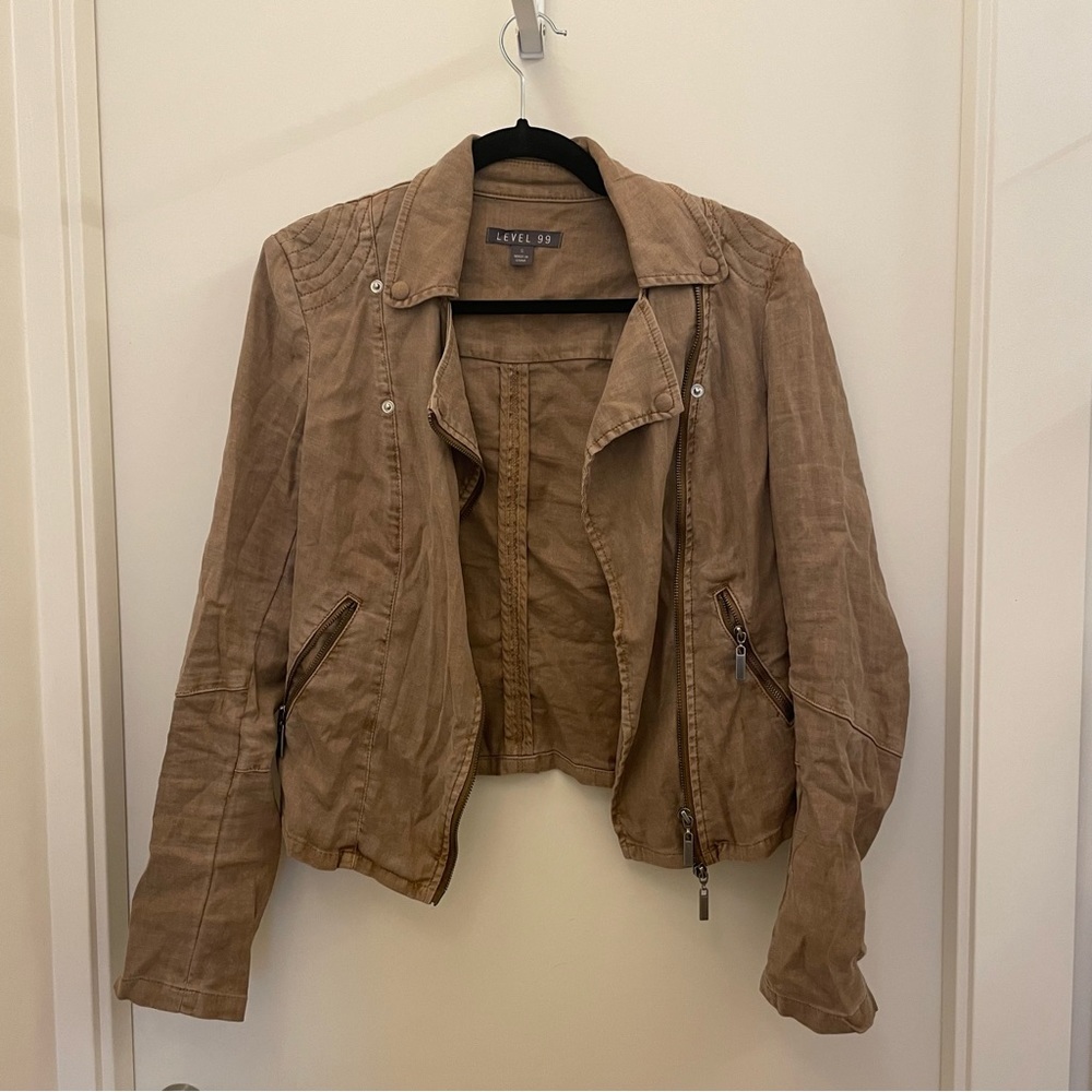 Tan Moto jacket by Level99